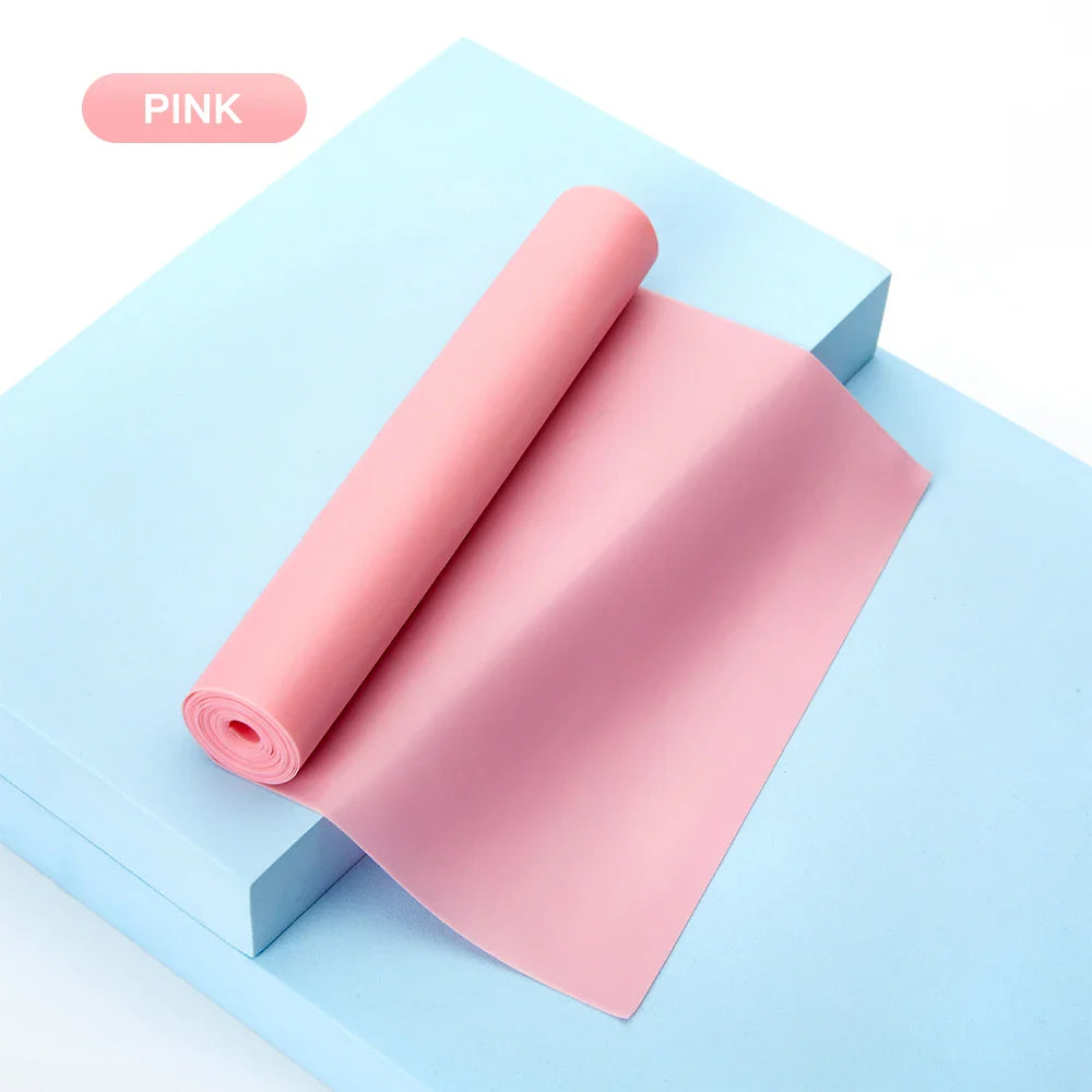Yoga Pilates Stretch Resistance Band Exercise Fitness Band Training Elastic Exercise Fitness Rubber 150cm natural rubber Gym